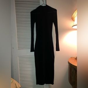 All saints black dress mock neck dress size 2